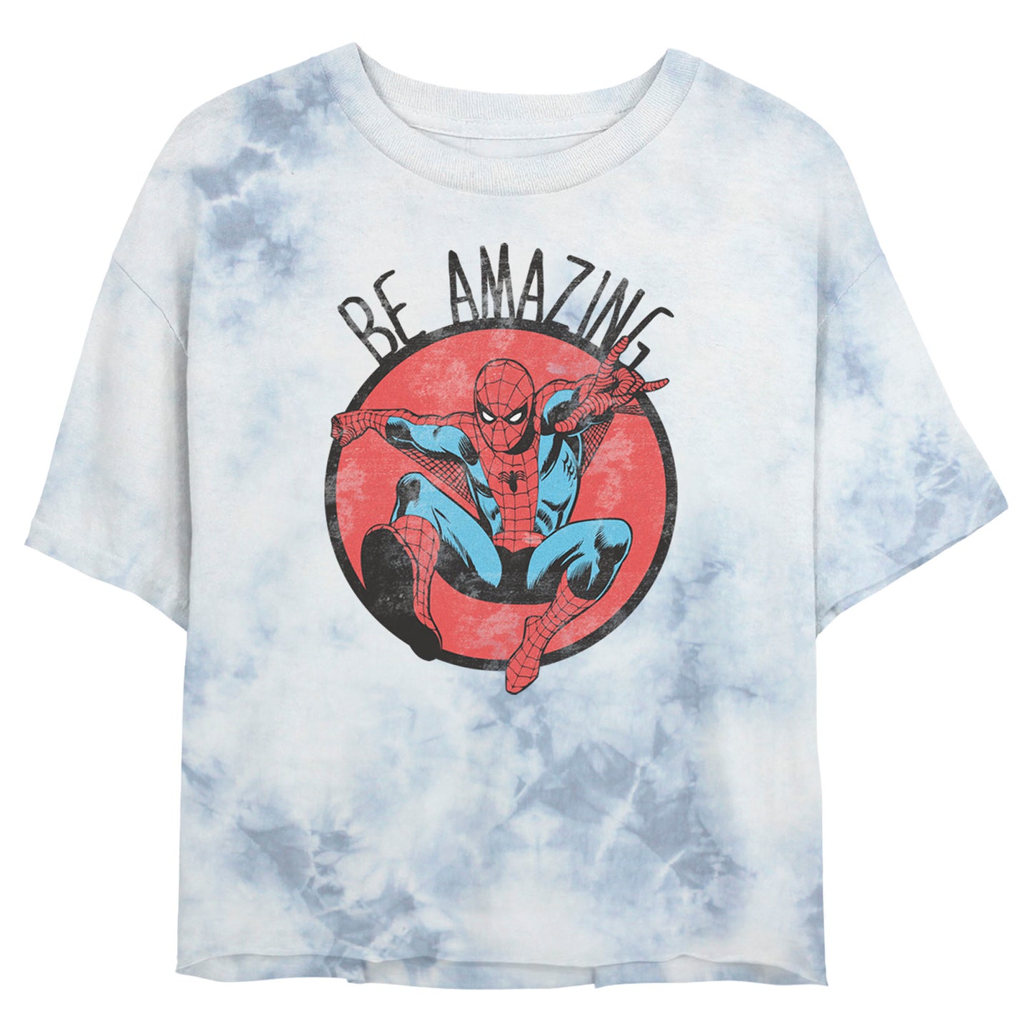 Junior's Marvel Be Amazing Bombard Tie-Dye T-Shirt