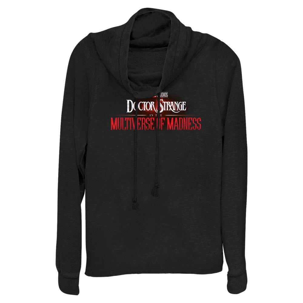 Junior's Marvel Doctor Strange Rendered Logo Cowl Neck