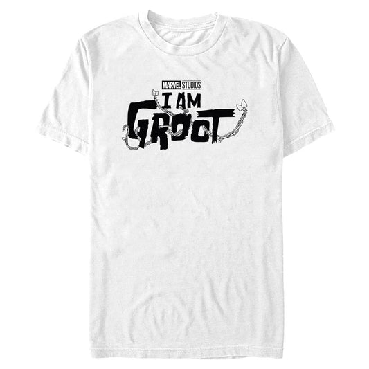 Men's Marvel Groot Black Logo T-Shirt