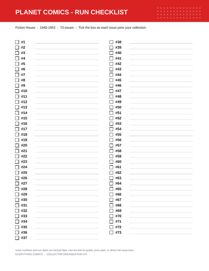 Collector Organization Kit — Printable Comic Dividers, Box Labels & Collection Tracker