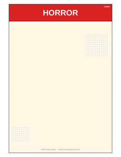 Collector Organization Kit — Printable Comic Dividers, Box Labels & Collection Tracker